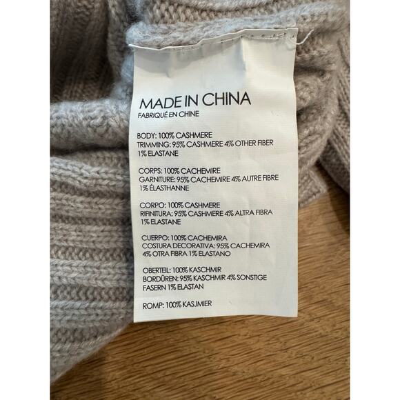 Club Monaco Selska ribbed mock neck minimalist Cashmere Sweater women’s Size XS - Picture 4 of 4